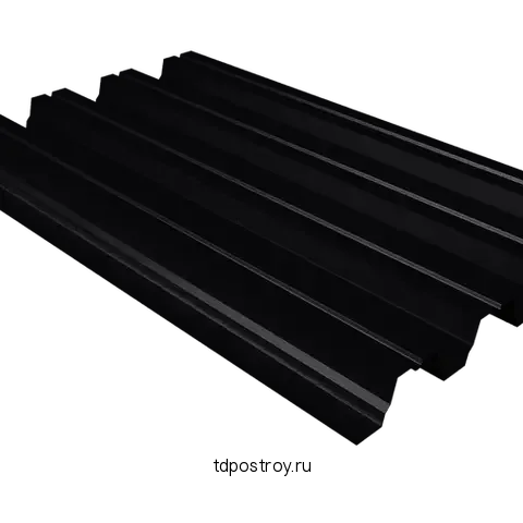 Профнастил Н75 чёрный RAL 9005 0,4 мм